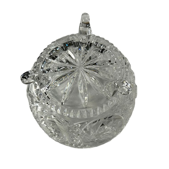 Beautiful Vintage Glass Candy Dish with Legs 6" wide - Picture 4 of 6